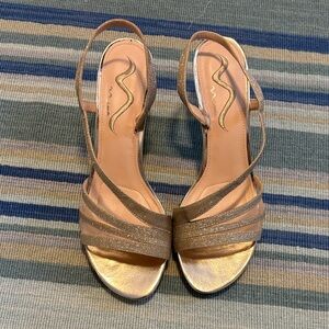 Nina Gold Strappy Sandals